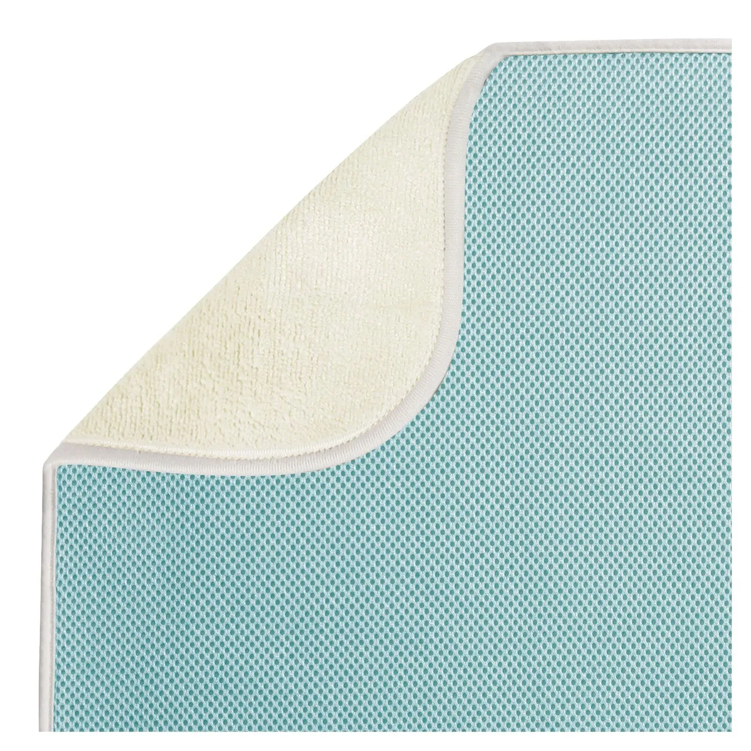 mDesign Abtropfmatte Mikrofaser 2er-Set blau 45,7x40,6cm