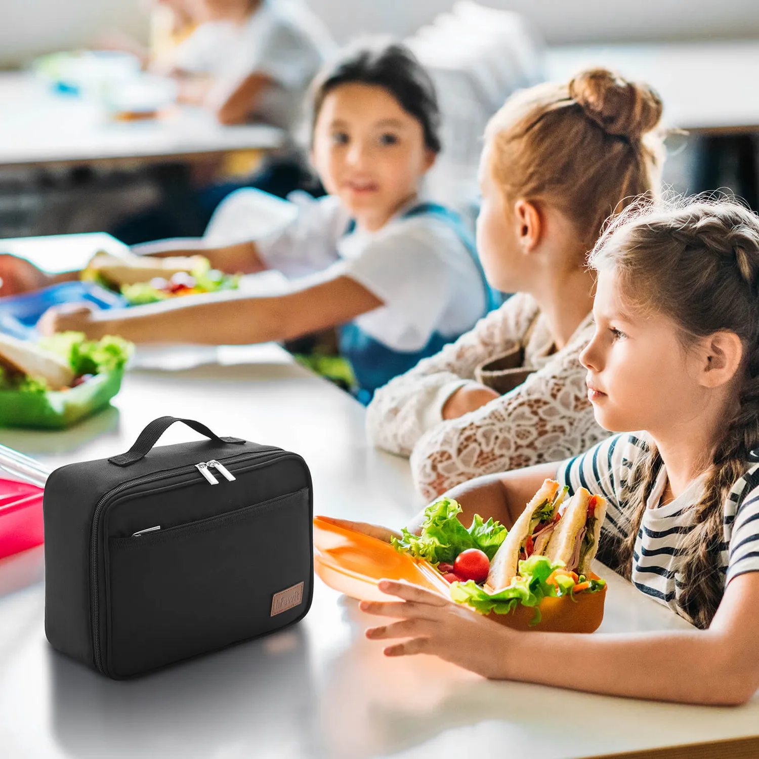 Lifewit Kühltasche Schwarz mit 2 Kühlpacks