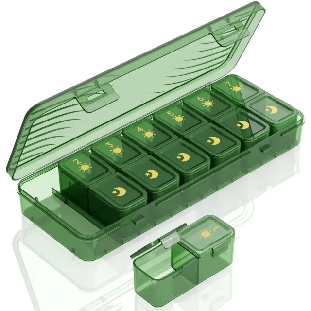 Lifewit Pillenbox 7 Tage grün lichtdicht