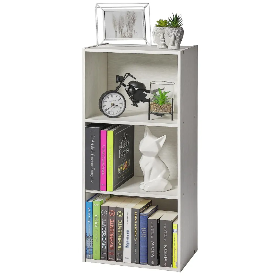 Iris Ohyama CX-3 Bücherregal weiß 3 Böden Holz
