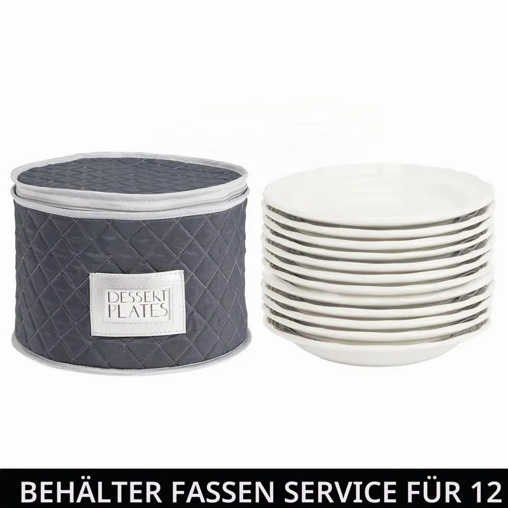 mDesign Geschirraufbewahrung 4er Set Navyblau für 12 Personen