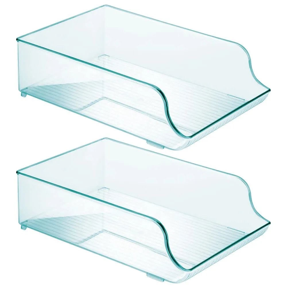mDesign Flaschenregal stapelbar 2er Set Flaschenhalter Hellblau