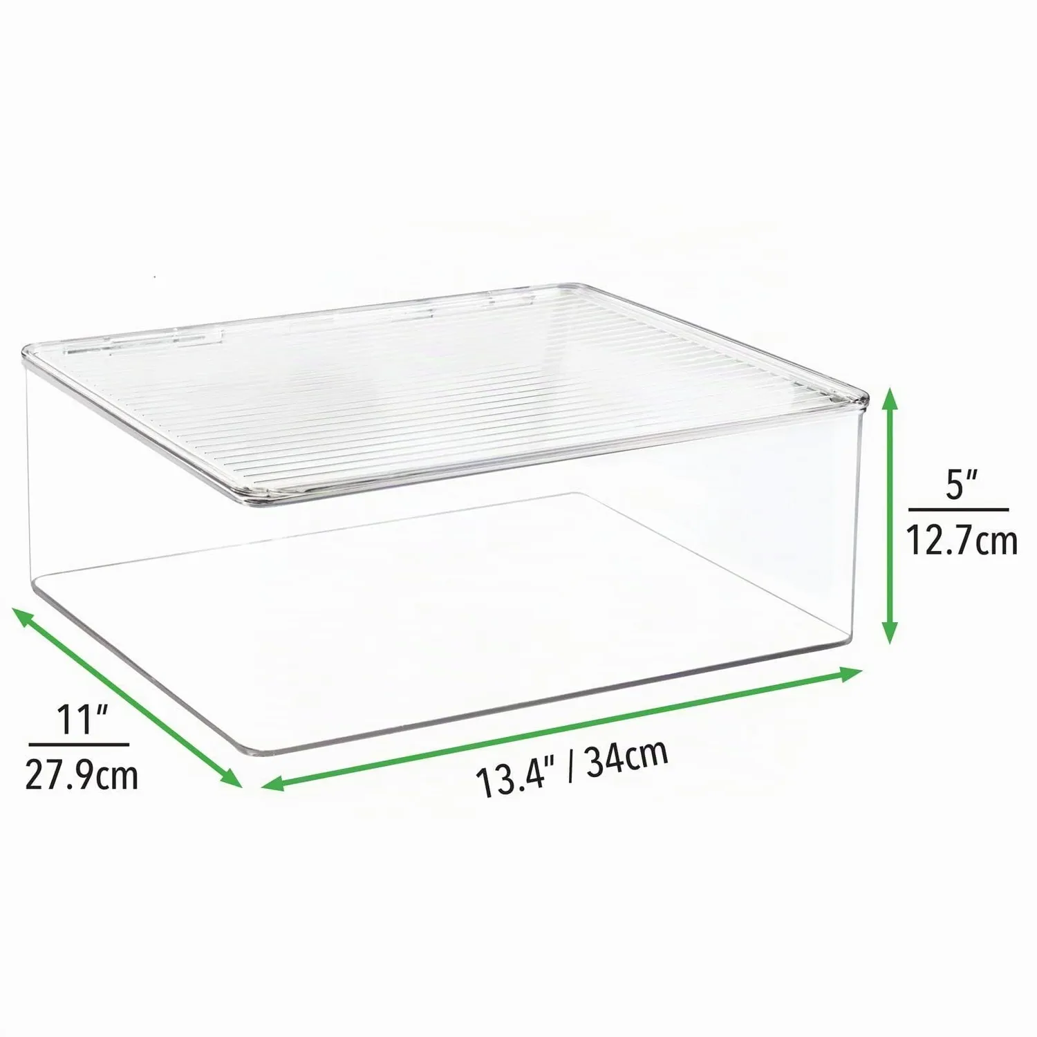 mDesign Küchen Aufbewahrungsbox Transparent 2er-Set