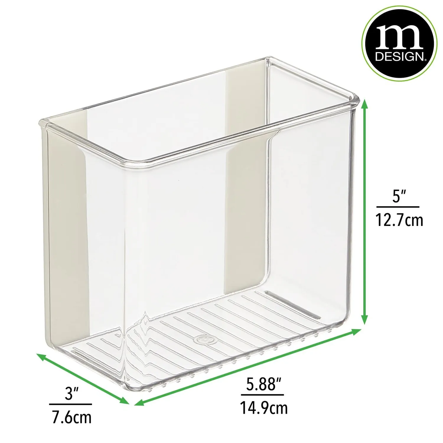 mDesign Schrankkorb selbstklebend Transparent 2er Set