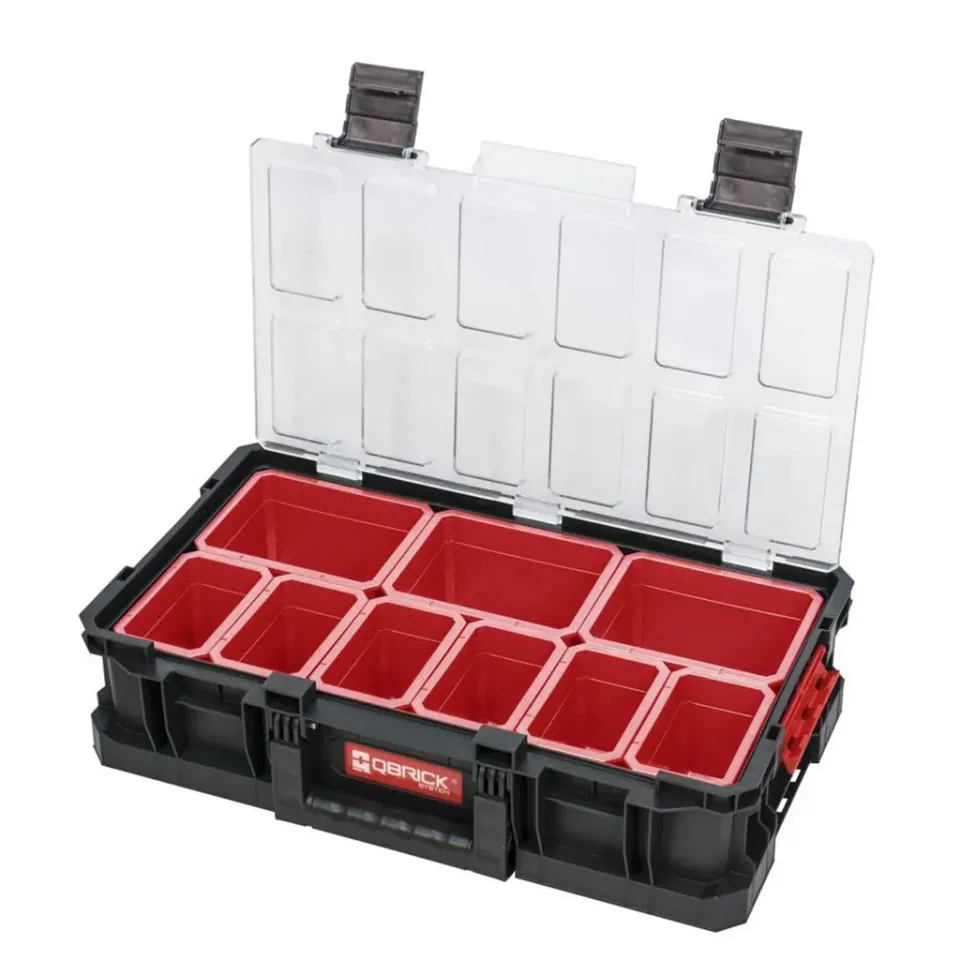 Kreher Q-Brick Two Organizer 14,3L transparent stapelbar