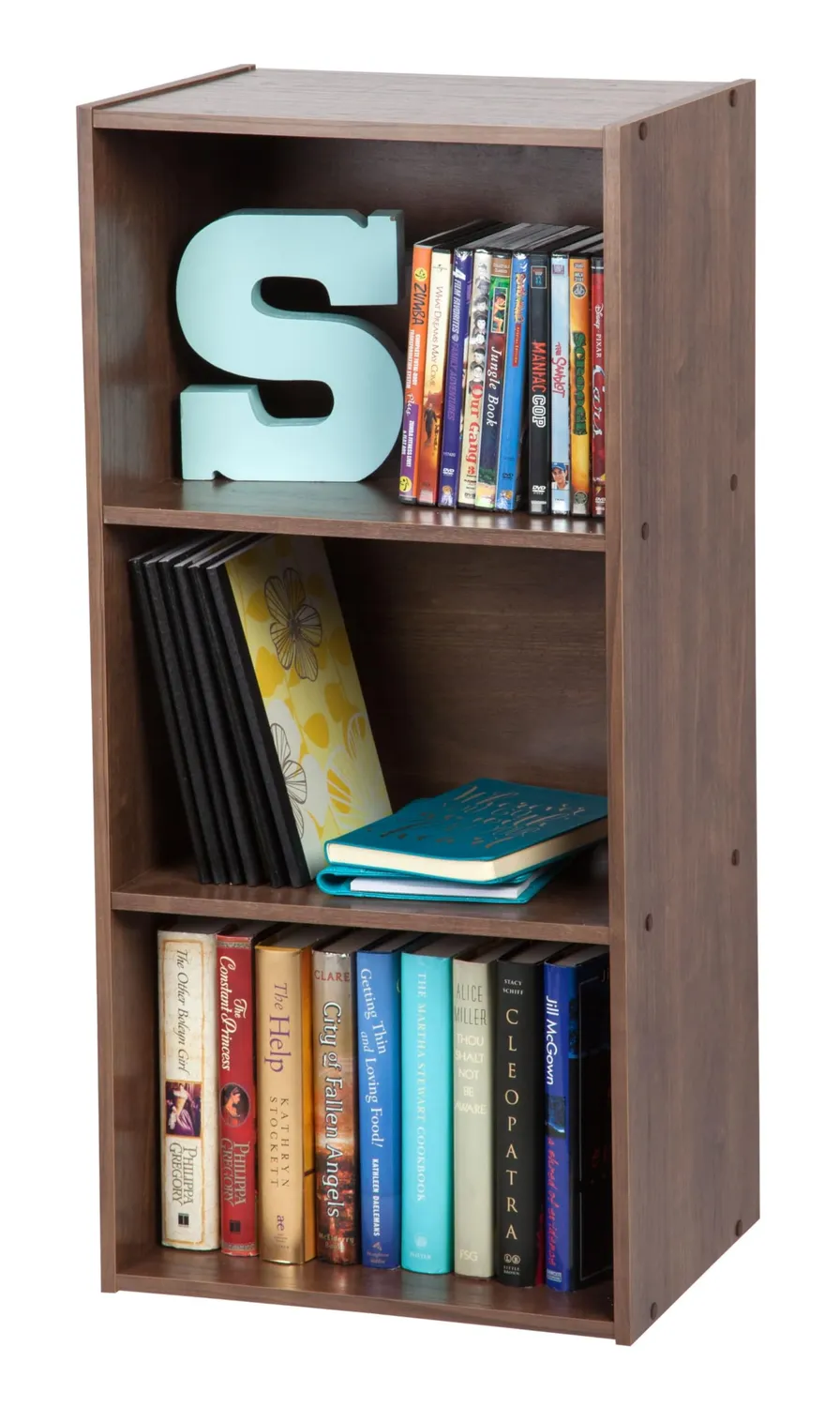 Iris Ohyama 2 Würfel Bücherregal braun 40cm offen platzsparend