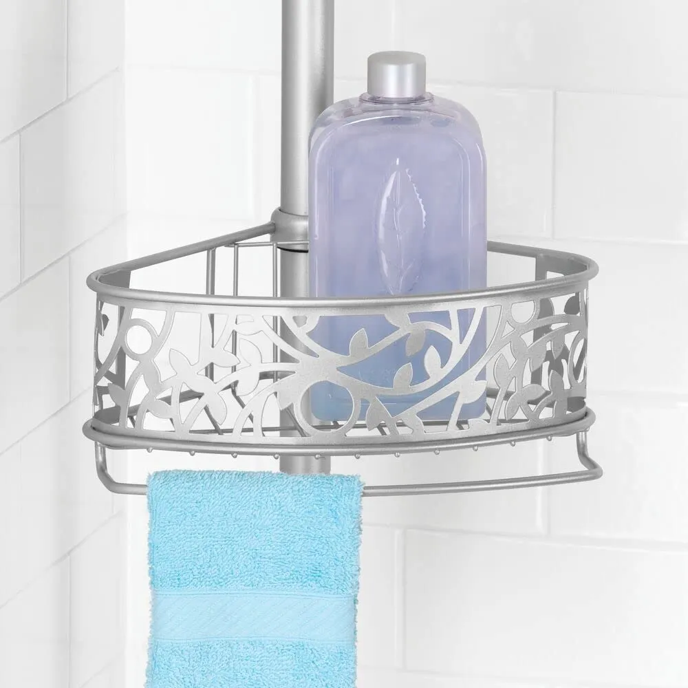 mDesign 8108MDBSTEU Duschregal Ecke silber Teleskop