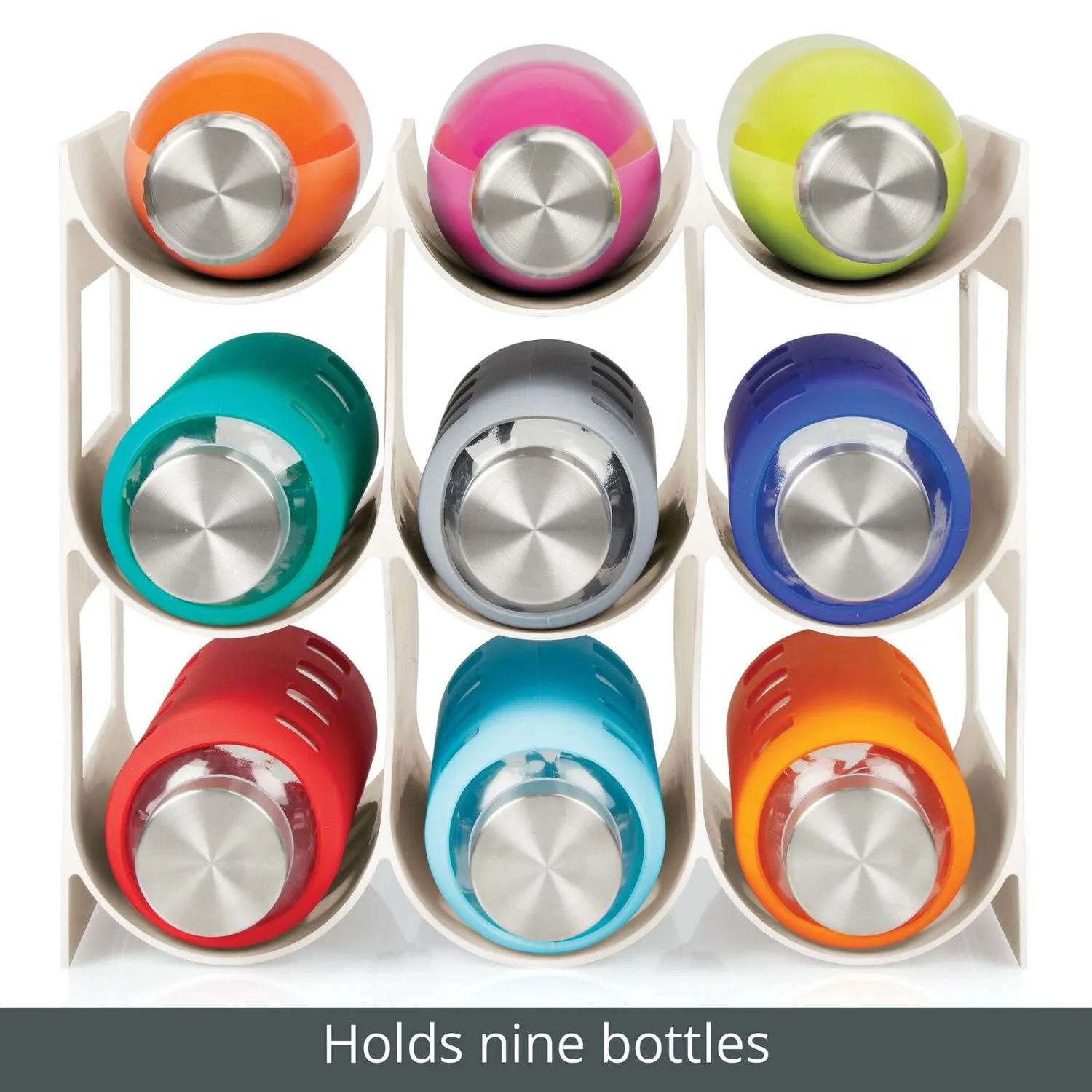 mDesign Weinregal für 9 Flaschen Creme BPA-frei