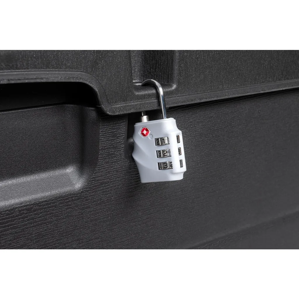 Kreher Kissenbox XXL 340L Holz-Optik anthrazit mit Rollen