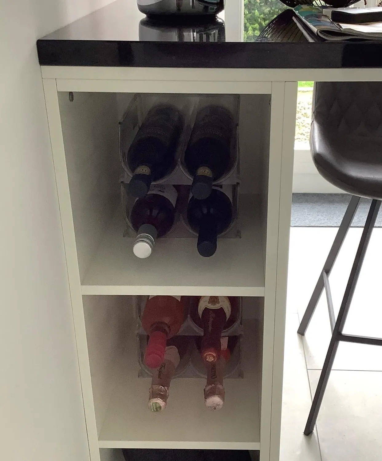 M Design Weinständer Flaschenhalter 8 Flaschen transparent