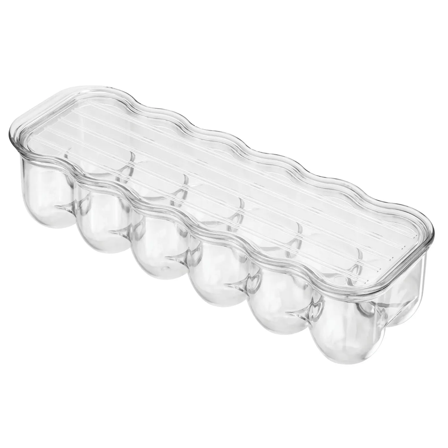 mDesign Eierbehälter 12 Eier mit Deckel transparent