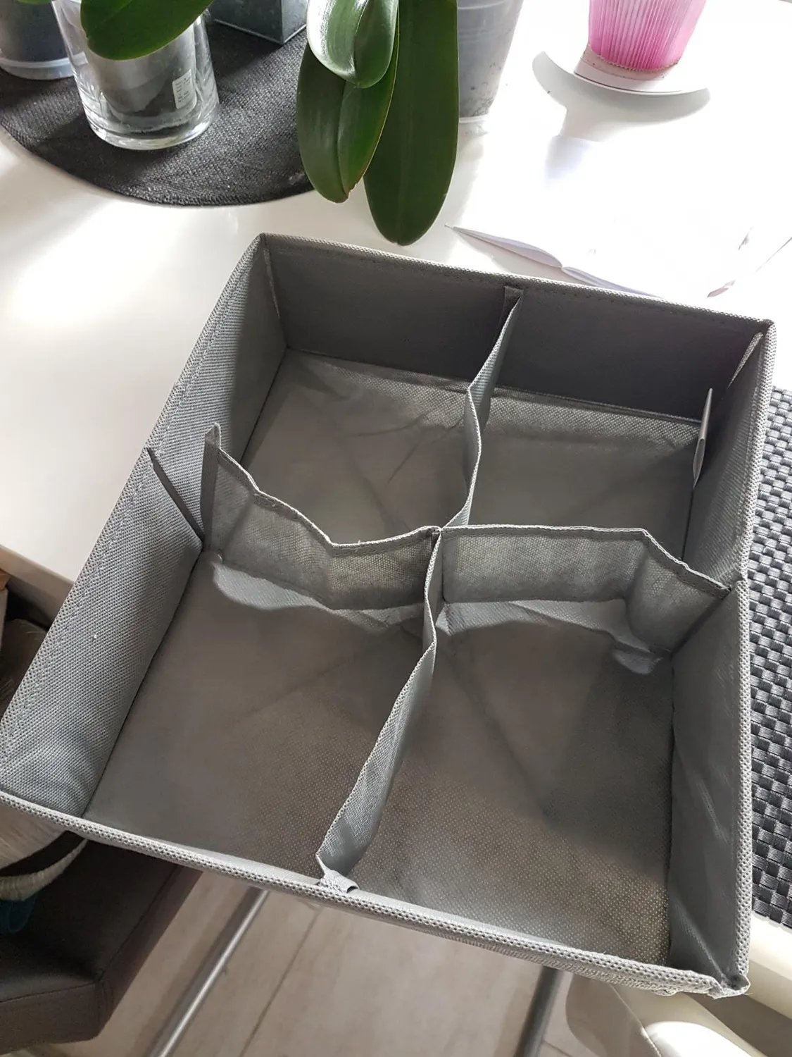 mDesign Aufbewahrungsbox 4er-Set grau Kunststoff leicht