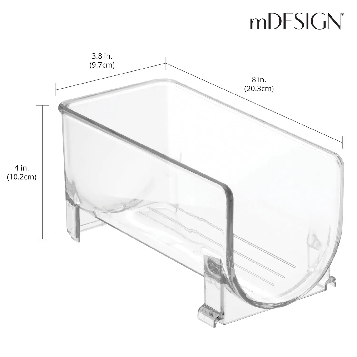 mDesign 07866 Flaschenhalter 8er-Set transparent stapelbar
