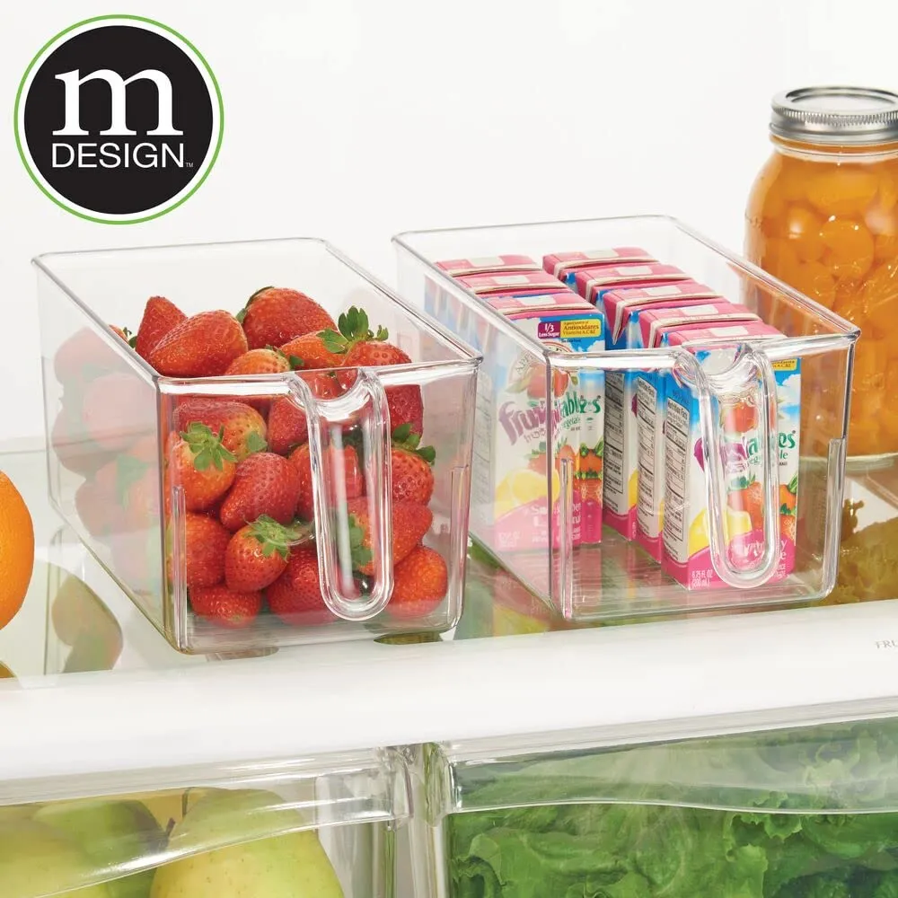 mDesign Aufbewahrungsbox Kühlschrankbox 4er-Set transparent