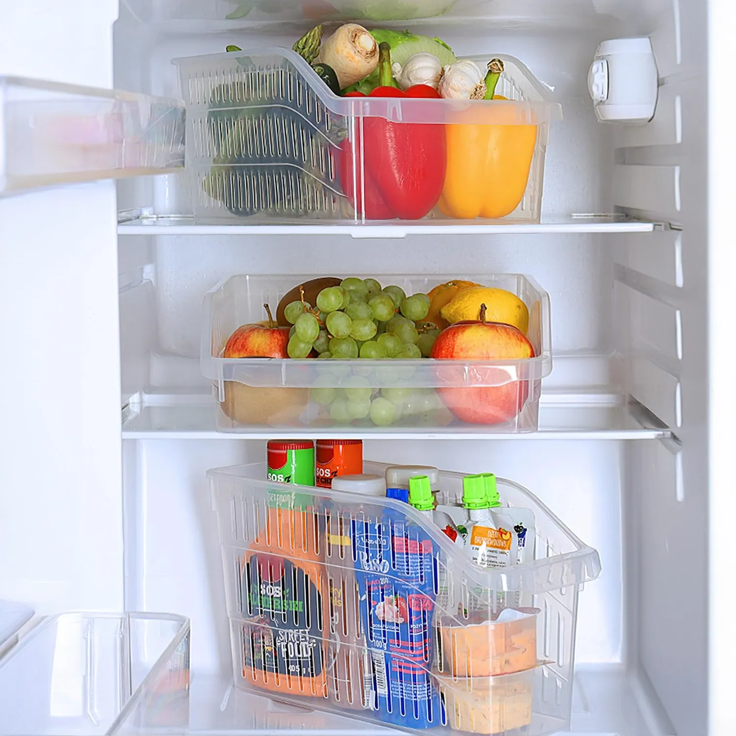 astor24 Kühlschrank Organizer 3er Set 25,5x30 BPA-frei