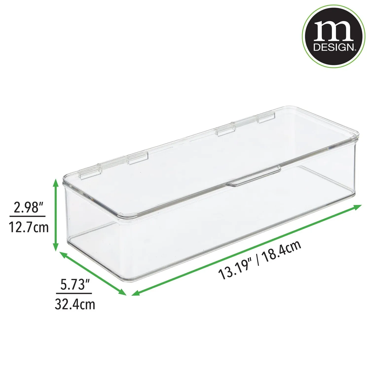 M Design Vorratsbox Klappdeckel Kühlschrankbox 2er-Set durchsichtig