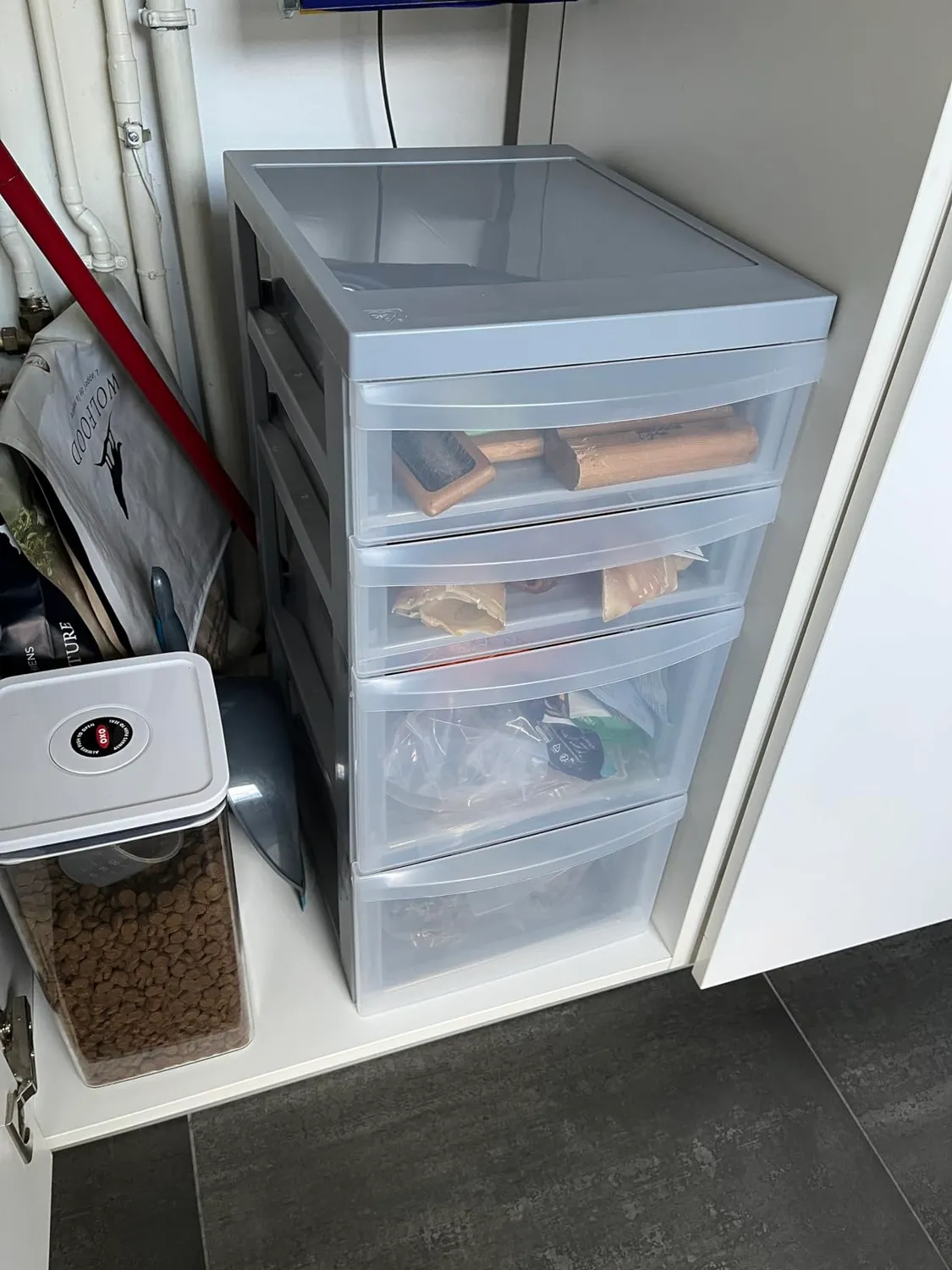 Iris Ohyama DC-322 Schubladenbox mit Rollen grau BPA-frei