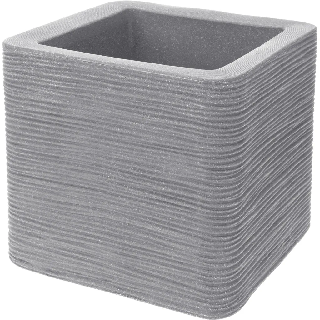 Kreher Struktur Optik Pflanzkübel 30x30 Anthrazit