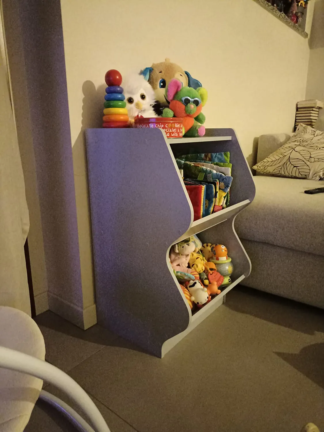 Iris Ohyama Kids Basic Shelf KSBS-2 Regal grau 2 Fächer