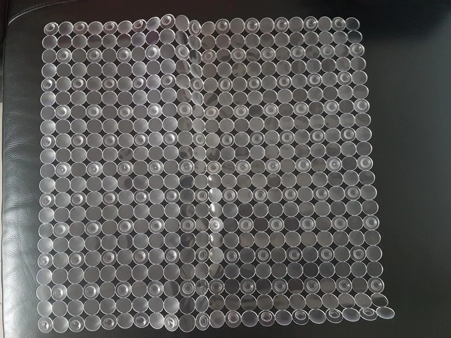 mDesign Duschmatte Antirutsch Transparent mit Saugnäpfen