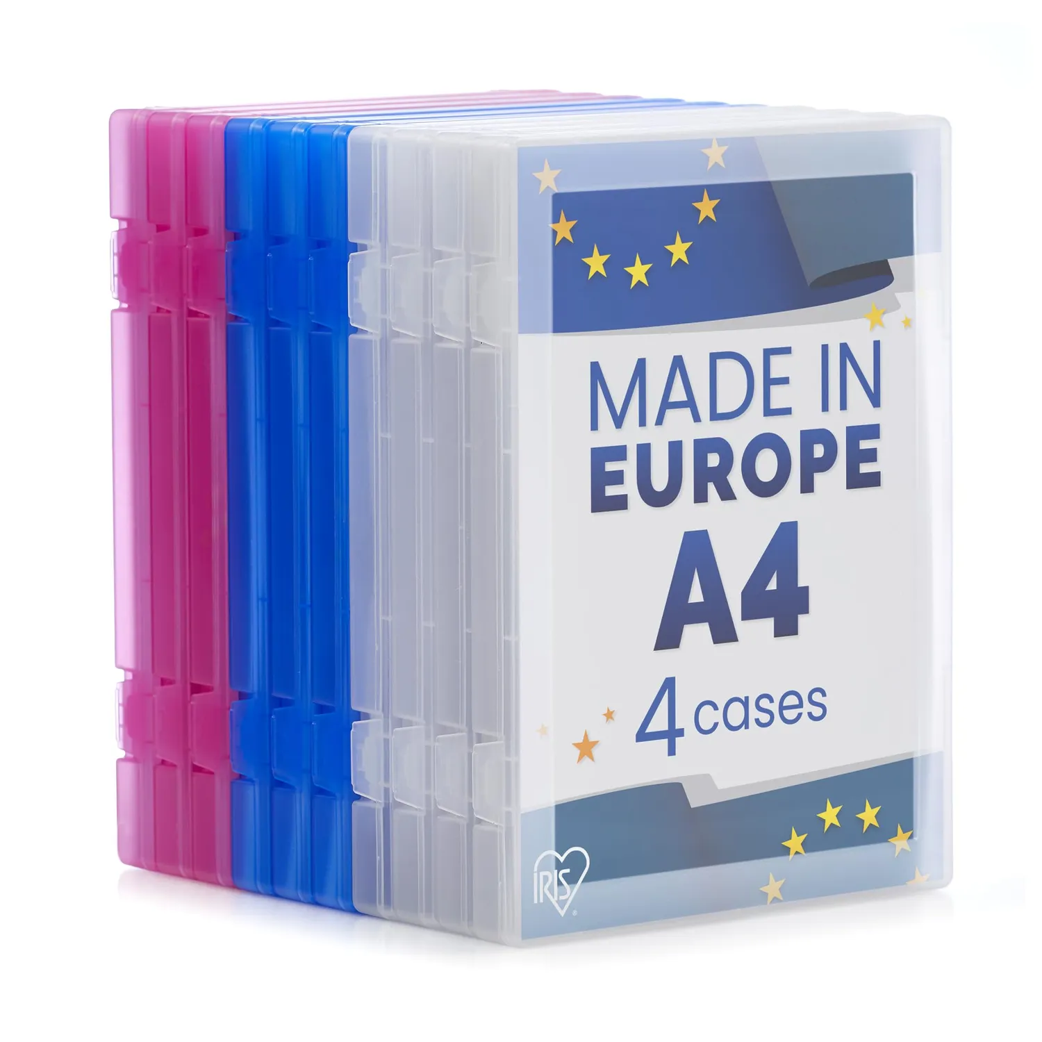 Iris Ohyama LLB-A4 Aufbewahrungsbox transparent 3er-Set 4 L