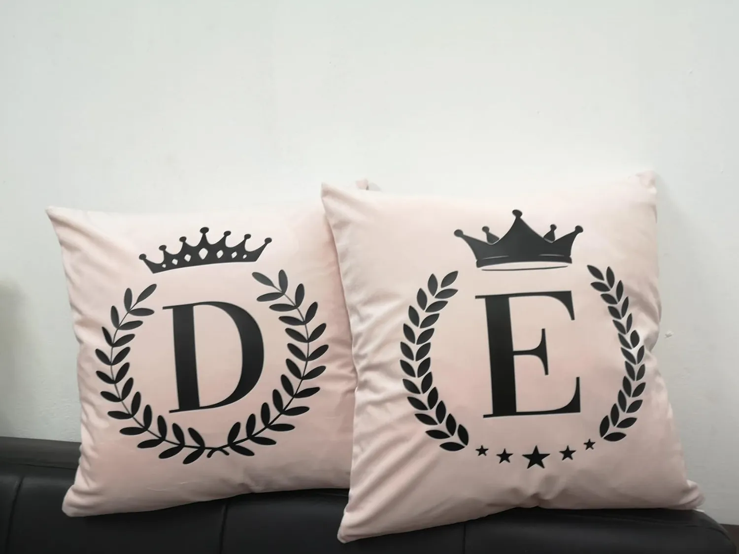 mDesign Samt Kissenhülle Rosa 2er-Set ohne Kissen