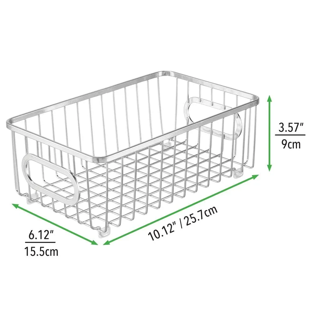M Design Küchenkorb 07153MDKEU Drahtkorb 2er-Set Silber Chrom