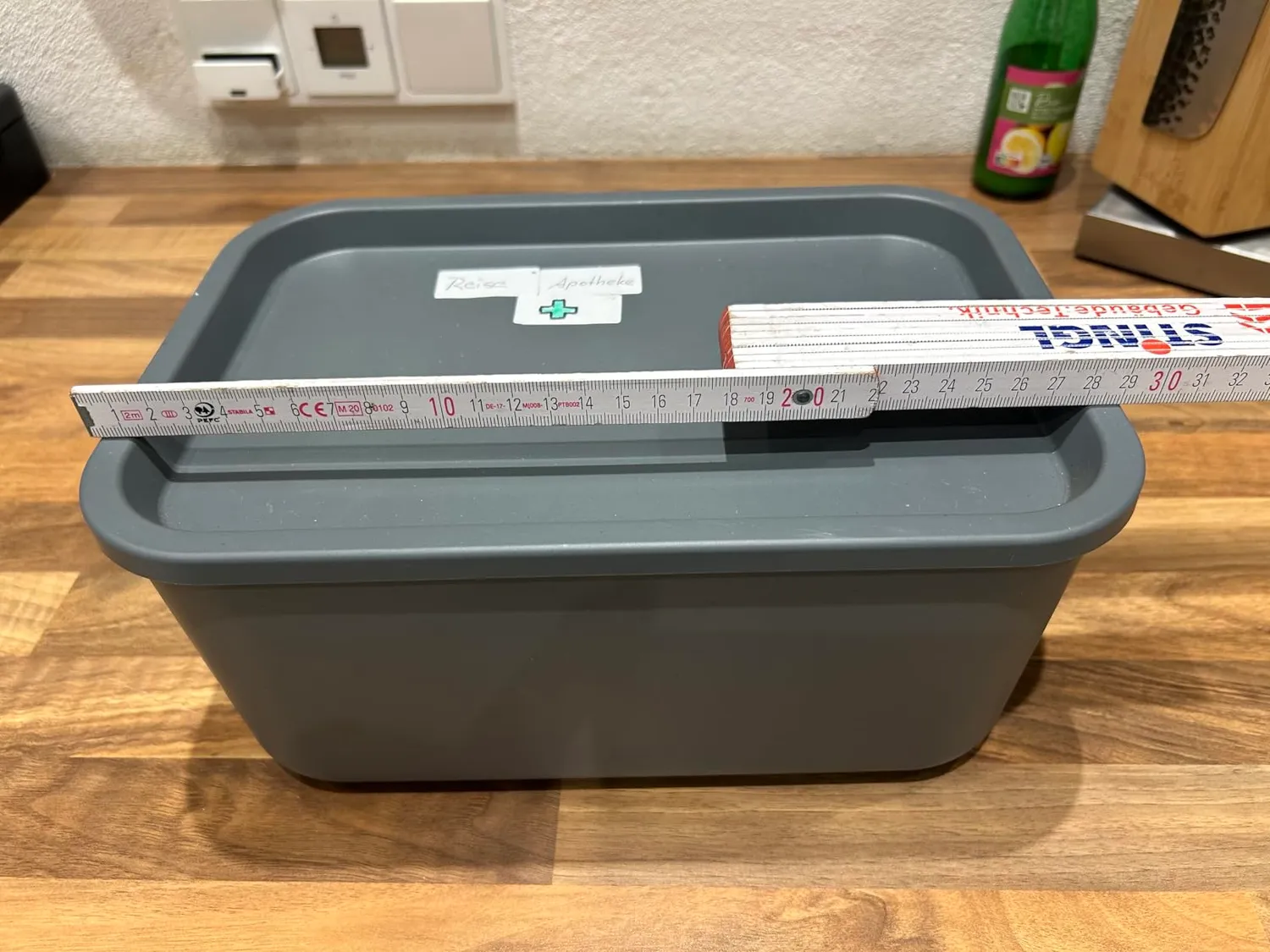 Iris Ohyama SNL-MD Aufbewahrungsbox Grau 22L 3er-Set mit Deckel