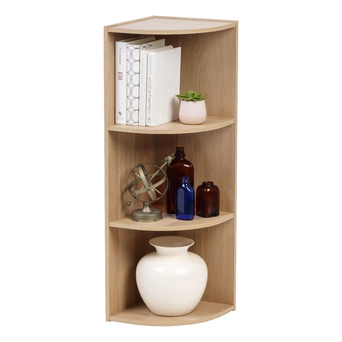 Iris Ohyama CX-3C Eckregal Braun Holz 3 Etagen 29x29cm