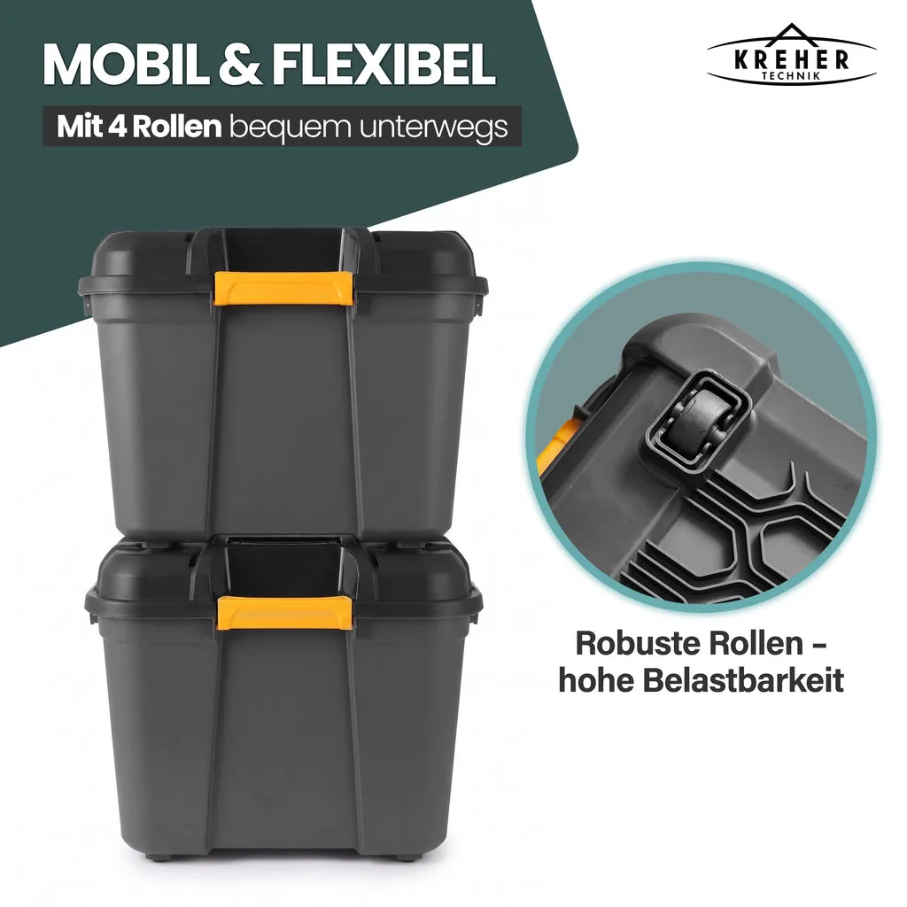 Kreher Bunker Aufbewahrungsbox 160 Liter Schwarz