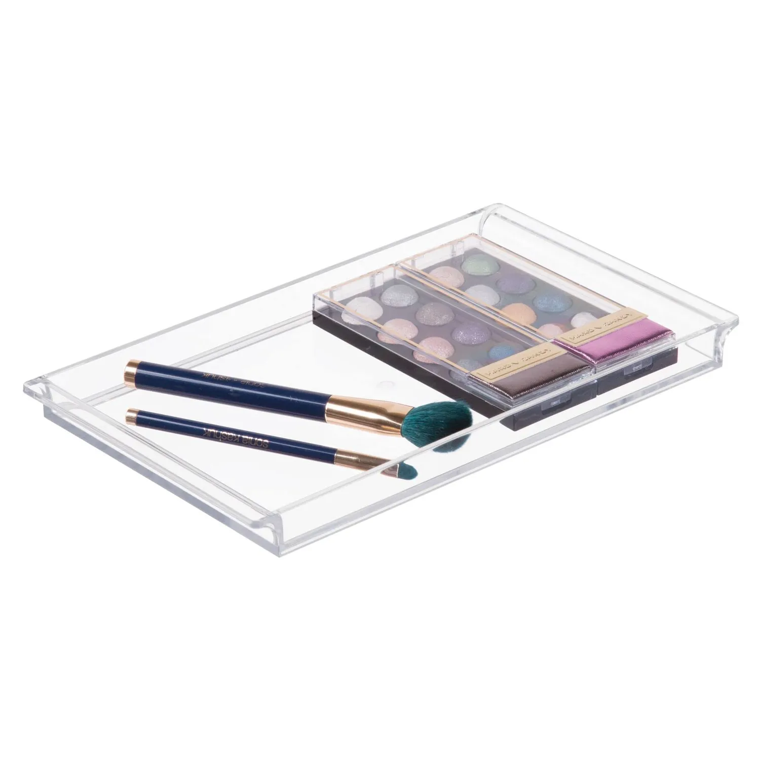 mDesign Kosmetiktablett Kunststoff 2er-Set durchsichtig