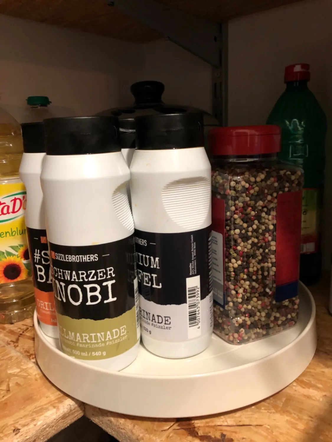 mDesign Gewürzregal drehbar rund creme BPA-frei