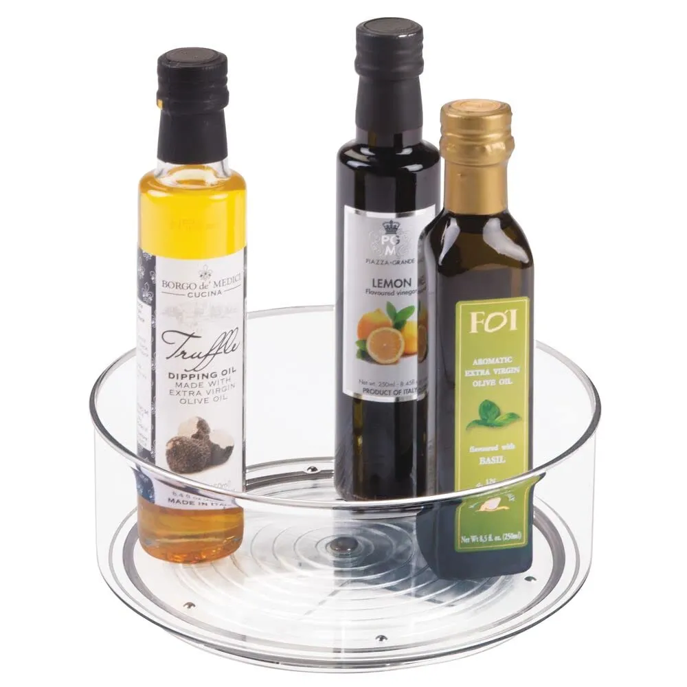 M Design Lazy Susan Gewürzregal Drehteller transparent Kunststoff