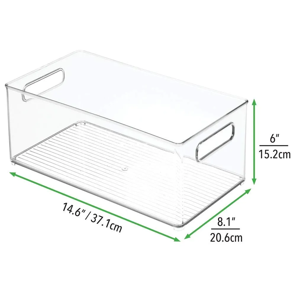 mDesign Kühlschrank-Organizer 8er-Set Transparent 37,1 cm