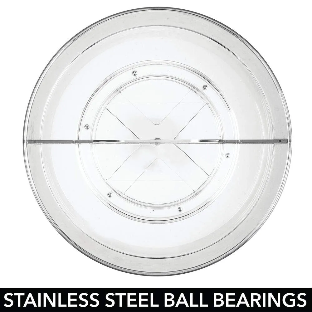 mDesign Lazy Susan Gewürzregal Transparent 2er-Set drehbar