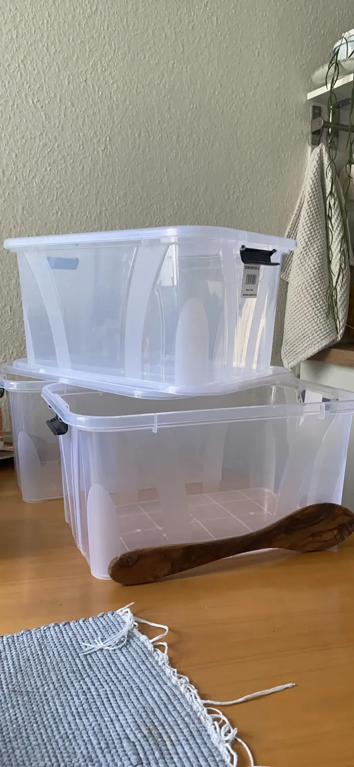 astor24 Aufbewahrungsbox mit Deckel 3er 14 Liter transparent