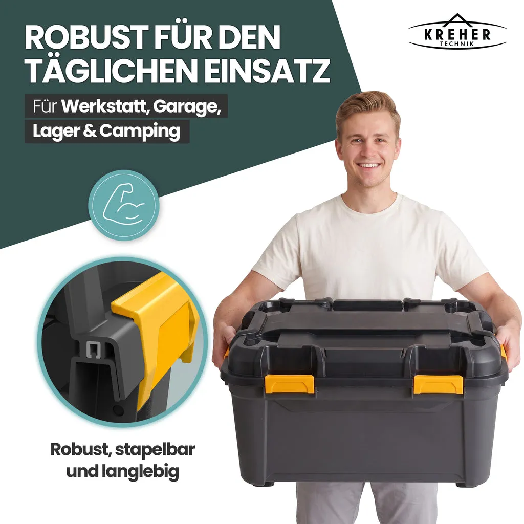 Kreher Bunker Aufbewahrungsbox 120 L wasserdicht schwarz