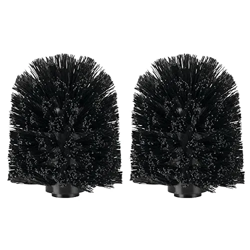 mDesign WC Ersatzbürstenkopf 2er-Set schwarz Kunststoff