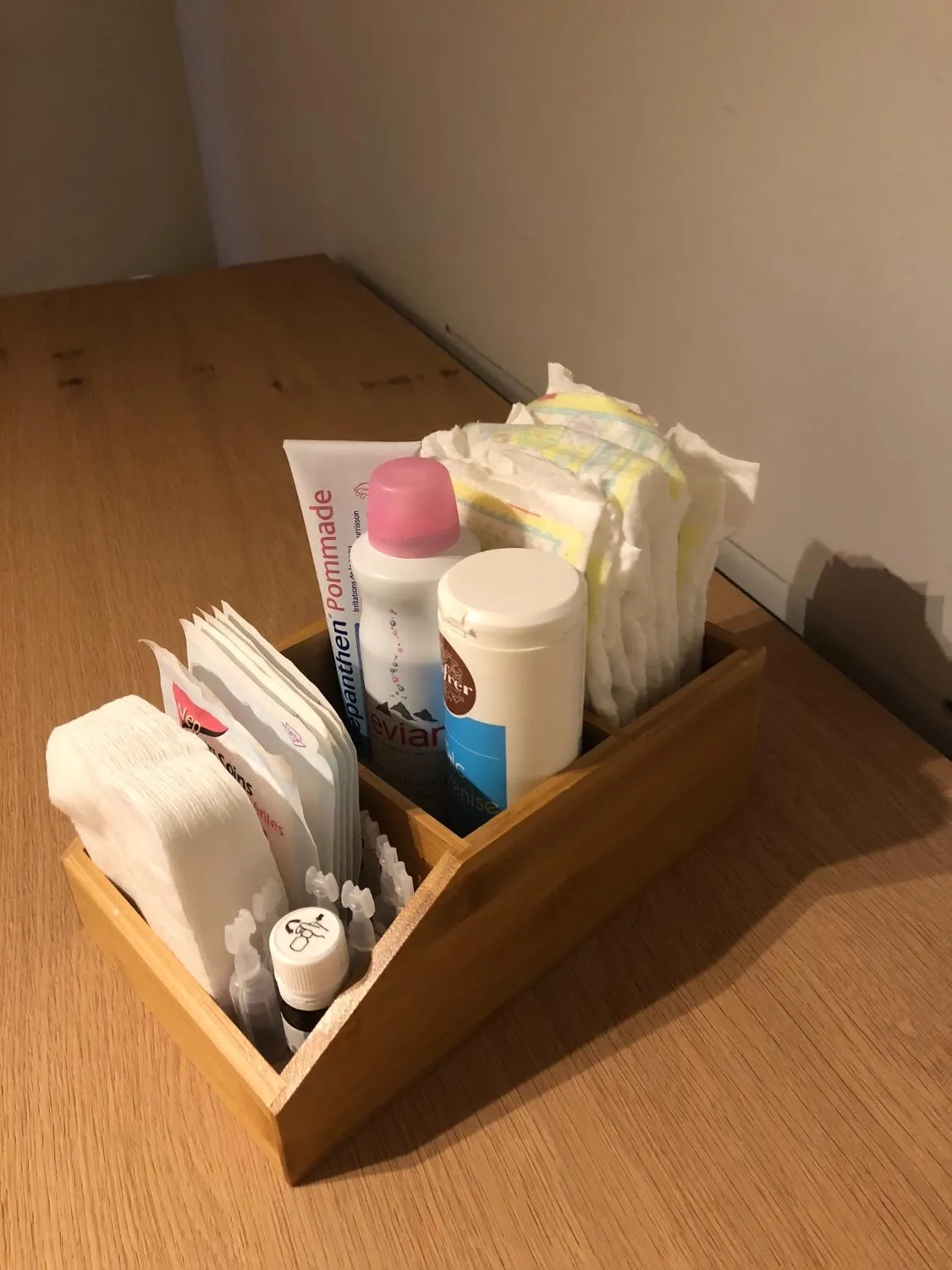 mDesign Bambus Ordnungsbox Holzkiste bambusfarben offen