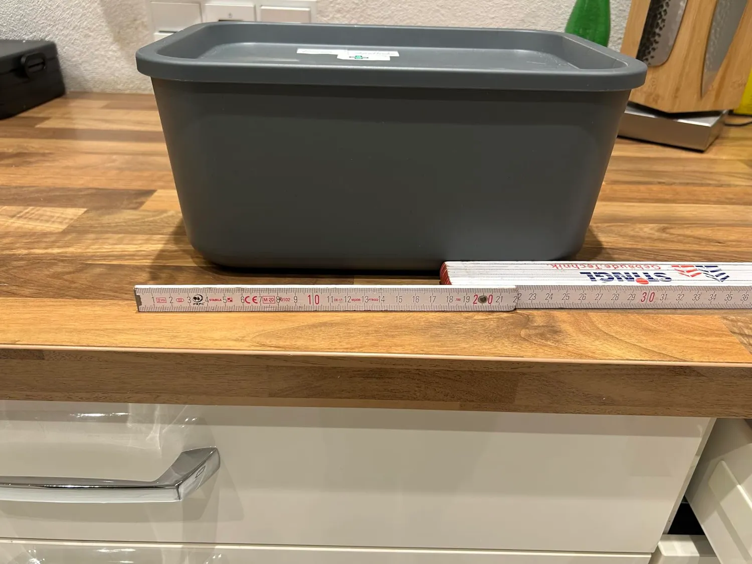 Iris Ohyama SNL-MD Aufbewahrungsbox Grau 22L 3er-Set mit Deckel