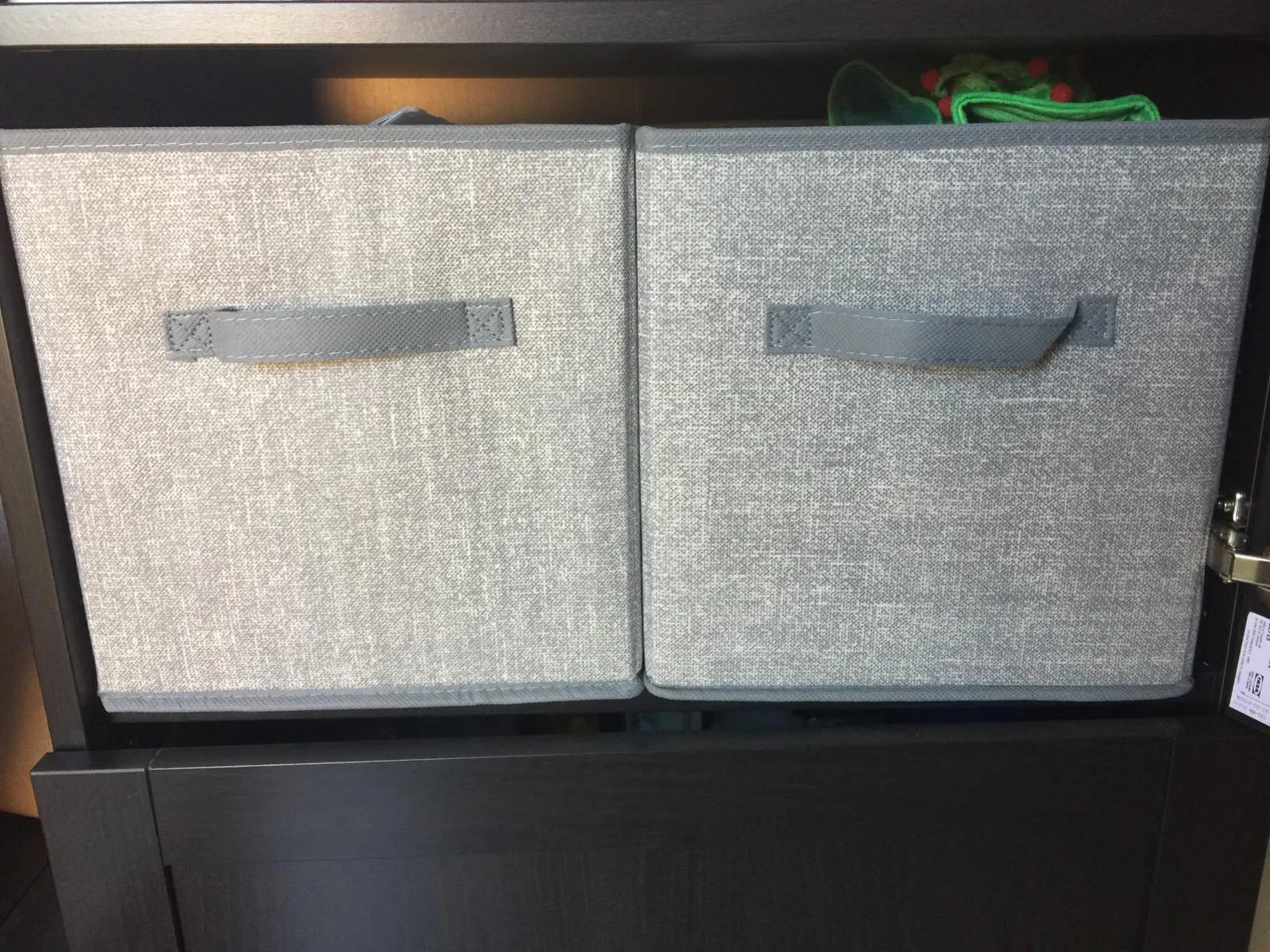 mDesign Aufbewahrungsbox Spielzeugkiste 2er-Set grau Stoff Griffe