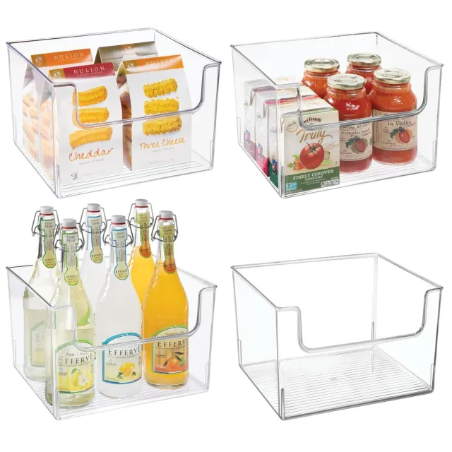 mDesign 02296 Aufbewahrungsbox 4er Set transparent BPA-frei