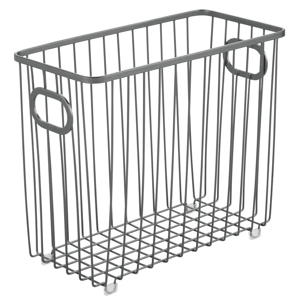 mDesign Küchenkorb Metall 2er-Set dunkelgrau