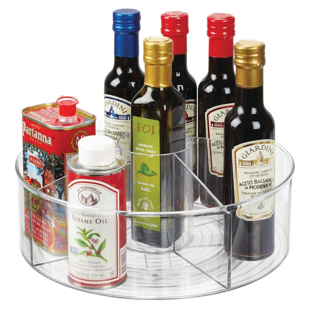 mDesign Drehteller Lazy Susan 5-Fächer transparent