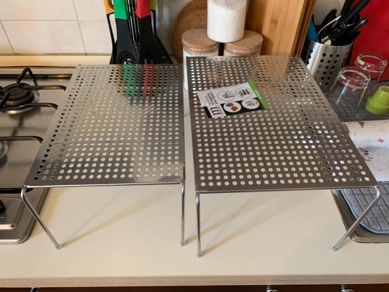 M Design Regaleinsatz Metall Grau ausziehbar 64,8 cm Geschirr