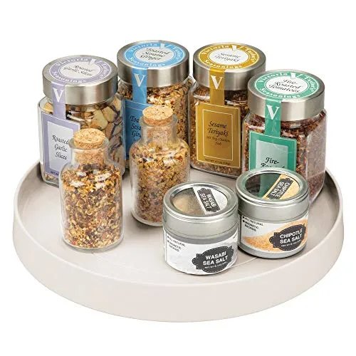 mDesign Gewürzregal drehbar rund creme BPA-frei