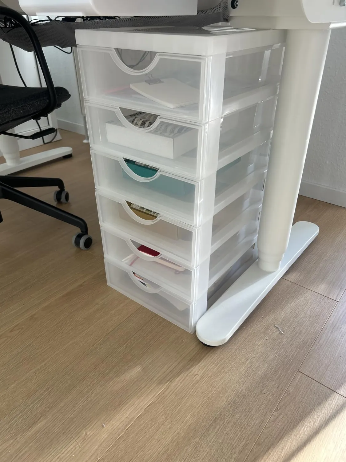 Iris Ohyama DDDC-380 Schubladenbox Weiß 8 Schubladen H81cm