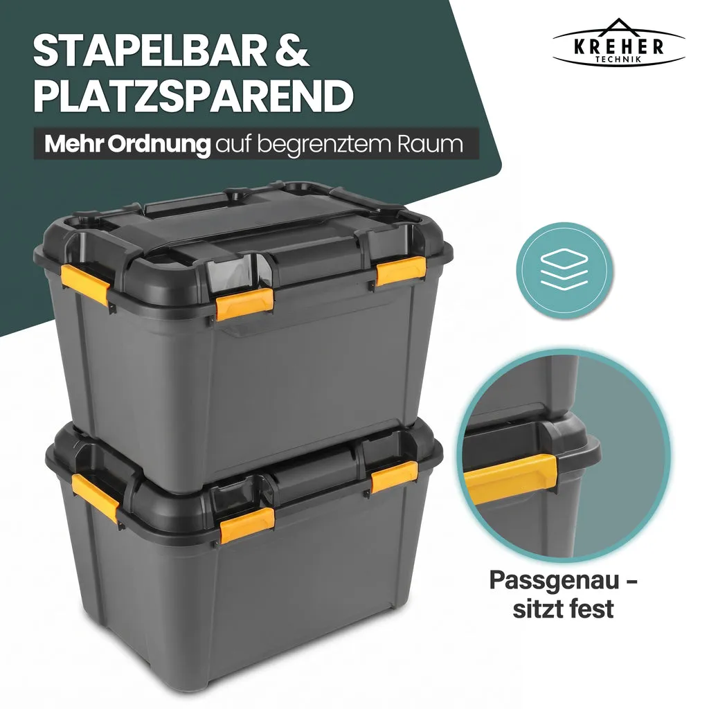 Kreher Bunker Aufbewahrungsbox 160 Liter Schwarz