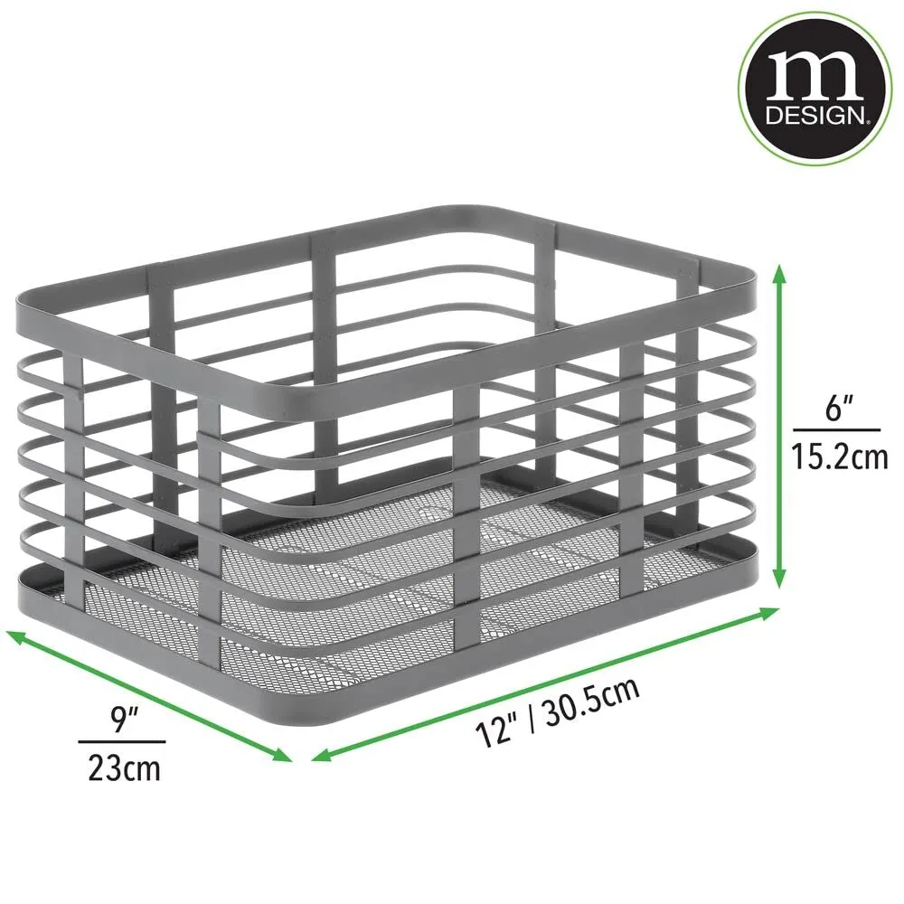 mDesign Allzweckkorb Drahtkorb Metall grau 22,9 x 30,5 cm