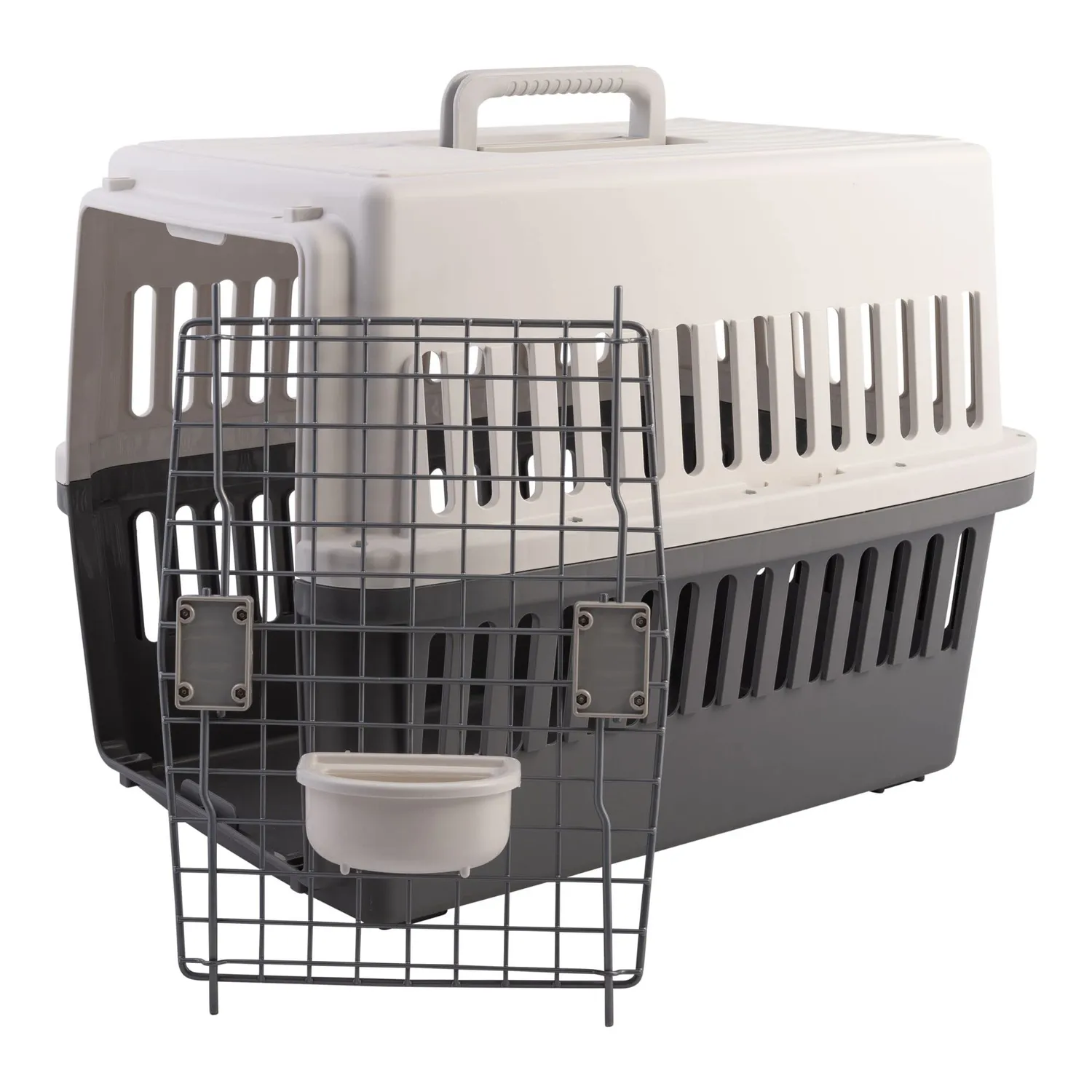 Iris Ohyama ATC-670 Transportbox Hund Katze grau 2-Türen